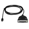 StarTech.com USB-C uz paralēlā printera kabelis, melns, USB C, DB25, 1,83 m, vīr./siev., CE, RoHS