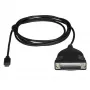 StarTech.com USB-C uz paralēlā printera kabelis, melns, USB C, DB25, 1,83 m, vīr./siev., CE, RoHS