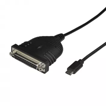 StarTech.com USB-C uz paralēlā printera kabelis, melns, USB C, DB25, 1,83 m, vīr./siev., CE, RoHS