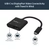 StarTech.com USB C–DisplayPort adapteris ar jaudas piegādi – 4K 60 Hz HBR2 – USB Type-C uz DP 1.2 monitora video pārveidotājs ar uzlādi – 60 W PD caurlaide – Thunderbolt 3 savietojams