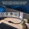 StarTech.com USB C–DisplayPort adapteris ar jaudas piegādi – 4K 60 Hz HBR2 – USB Type-C uz DP 1.2 monitora video pārveidotājs ar uzlādi – 60 W PD caurlaide – Thunderbolt 3 savietojams