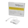 StarTech.com USB C uz DVI adapteris ar strāvas padevi – 1080p USB Type-C uz DVI-D vienkanāla video displeja pārveidotājs ar uzlādi – 60 W PD caurlaide – Thunderbolt 3 saderīgs – balts