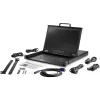 StarTech.com statīvā montējama KVM konsole HD 1080p — viena porta VGA KVM ar 17 collu LCD monitoru serveru statīvam — pilnībā aprīkota 1U LCD KVM izvelkamā plate ar kabeļiem un aparatūru — USB atbalsts — 50 000 stundas MTBF
