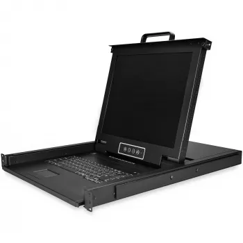 StarTech.com 8 portu montējama KVM konsole ar 1,8 m kabeļiem - integrēts KVM slēdzis ar 17 collu LCD monitoru - pilnībā aprīkota 1U LCD KVM atvilktne - OSD KVM - izturīga, 50 000 stundu MTBF - USB + VGA atbalsts