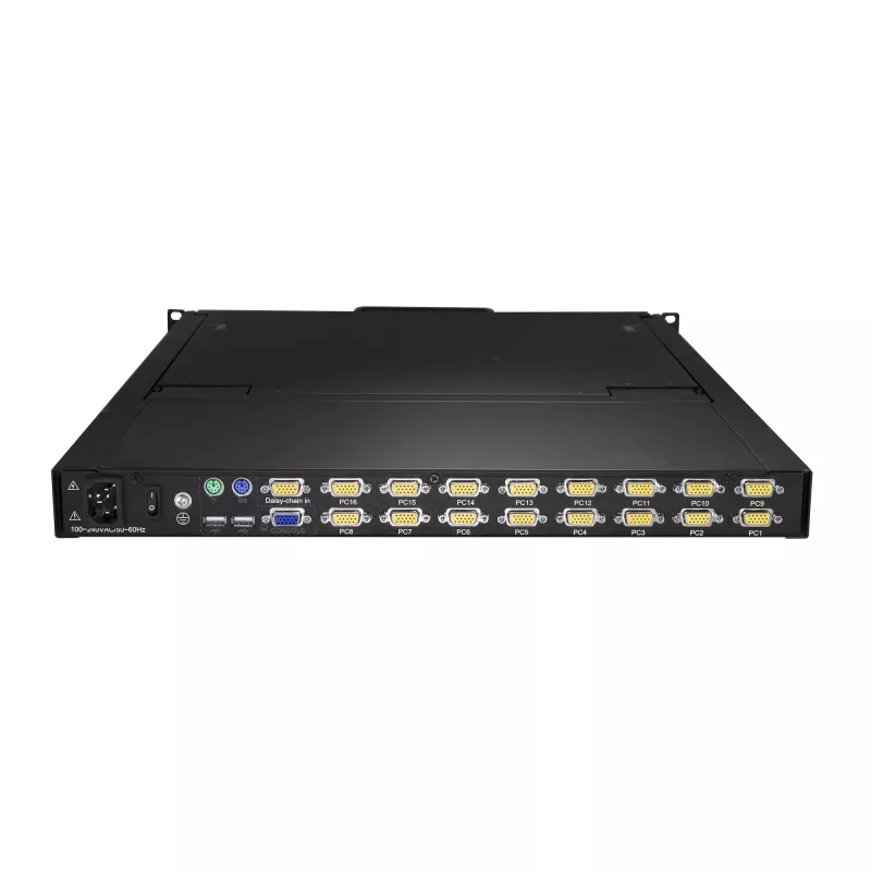 StarTech.com 16 portu statņu montāžas KVM konsole ar 1,8 m kabeļiem – integrēts KVM slēdzis ar 19 collu LCD monitoru – pilnībā aprīkota 1U LCD KVM izvelkamā sistēma – OSD KVM – izturīgs 50 000 MTBF – USB + VGA atbalsts
