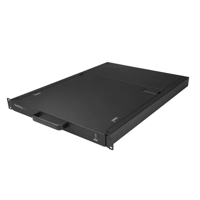 StarTech.com 16 portu statņu montāžas KVM konsole ar 1,8 m kabeļiem – integrēts KVM slēdzis ar 19 collu LCD monitoru – pilnībā aprīkota 1U LCD KVM izvelkamā sistēma – OSD KVM – izturīgs 50 000 MTBF – USB + VGA atbalsts
