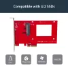 StarTech.com U.2 uz PCIe adapteris 2,5 collu U.2 NVMe SSD - SFF-8639 - x4 PCI Express 4.0