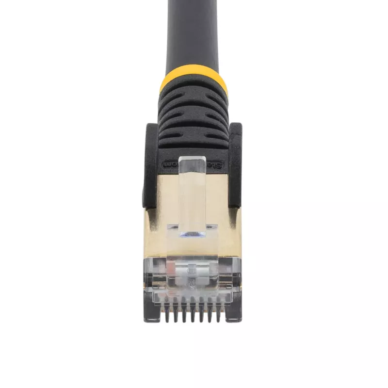 StarTech.com 3m CAT6a Ethernet kabelis - 10 Gigabit ekranēts, bez aizķeršanās RJ45 100W PoE ielāpu vads - 10GbE STP tīkla kabelis ar spriegojuma samazināšanu - Melns Individuāli pārbaudīts/Vadi ir UL sertificēti/TIA