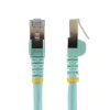 StarTech.com 1m CAT6a Ethernet kabelis - 10 Gigabit ekranēts, bezķeru RJ45 100W PoE plāksteris - 10GbE STP tīkla kabelis ar vilkmes aizsardzību - akvamarīna, individuāli testēts / vadi UL sertificēti / TIA