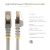StarTech.com 0,50 m CAT6a Ethernet kabelis - 10 Gigabit ekranēts nesaaķējams RJ45 100 W PoE ielāpu vads - 10GbE STP tīkla kabelis ar spriegojuma samazinājumu - pelēks, individuāli testēts/vadi ir UL sertificēti/TIA
