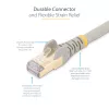 StarTech.com 0,50 m CAT6a Ethernet kabelis - 10 Gigabit ekranēts nesaaķējams RJ45 100 W PoE ielāpu vads - 10GbE STP tīkla kabelis ar spriegojuma samazinājumu - pelēks, individuāli testēts/vadi ir UL sertificēti/TIA