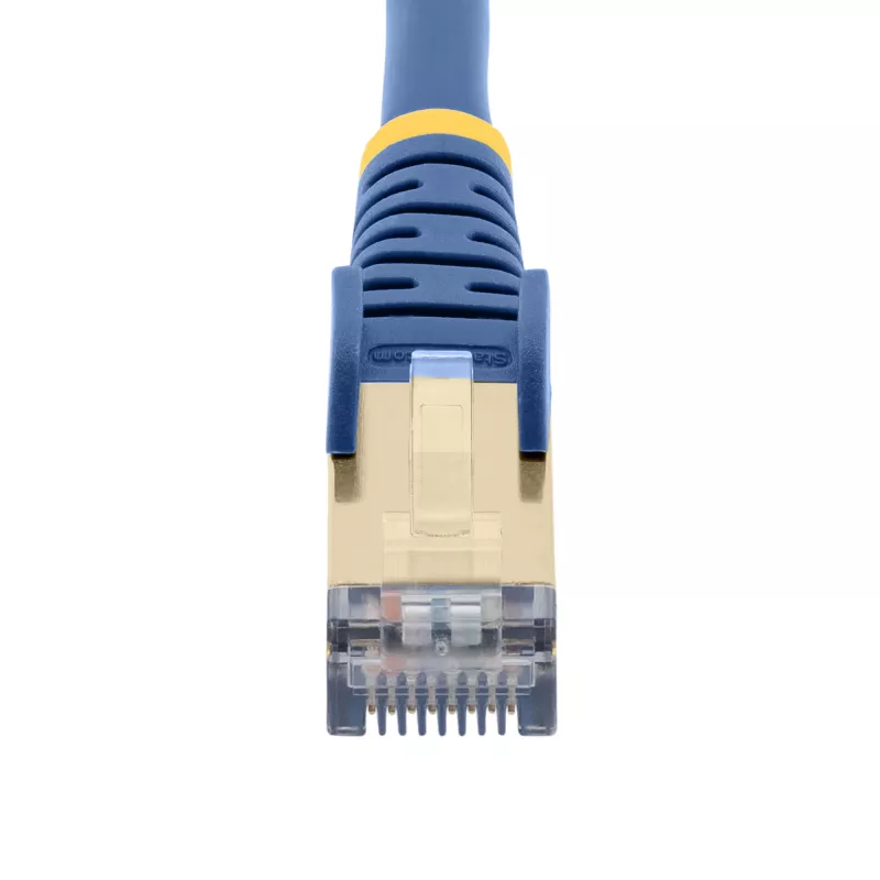 StarTech.com 0,50 m CAT6a Ethernet kabelis – 10 Gigabit ekranēts aizķeršanās drošs RJ45 100W PoE ielāpu vads – 10GbE STP tīkla kabelis ar spriegojuma samazināšanu – zils, individuāli testēts/vadi ir UL sertificēti/TIA