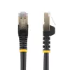 StarTech.com 0,50m CAT6a Ethernet kabelis - 10 Gigabit ekranēts, bez aizķeršanās RJ45 100W PoE ielāpu vads - 10GbE STP tīkla kabelis ar sprieguma samazināšanu - melns, individuāli testēts/vadi ir UL sertificēti/TIA
