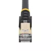 StarTech.com 0,50m CAT6a Ethernet kabelis - 10 Gigabit ekranēts, bez aizķeršanās RJ45 100W PoE ielāpu vads - 10GbE STP tīkla kabelis ar sprieguma samazināšanu - melns, individuāli testēts/vadi ir UL sertificēti/TIA