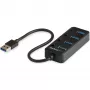 StarTech.com 4 portu USB 3.0 centrmezgls - USB-A uz 4x USB 3.0 Type-A ar individuāliem ieslēgšanas/izslēgšanas slēdžiem - SuperSpeed 5Gbps USB 3.1/3.2 Gen 1 - USB kopnes barošana - pārnēsājams - 25 cm pievienots kabelis~4 portu USB 3.0 centrmezgls - USB-A uz 4x USB 3.0 Type-A ar individuāliem ieslēgšanas/izslēgšanas slēdžiem - SuperSpeed USB 3.2 Gen 1 (5Gbps) - USB kopnes barošana - pārnēsājams…