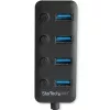 StarTech.com 4 portu USB 3.0 centrmezgls - USB-A uz 4x USB 3.0 Type-A ar individuāliem ieslēgšanas/izslēgšanas slēdžiem - SuperSpeed 5Gbps USB 3.1/3.2 Gen 1 - USB kopnes barošana - pārnēsājams - 25 cm pievienots kabelis~4 portu USB 3.0 centrmezgls - USB-A uz 4x USB 3.0 Type-A ar individuāliem ieslēgšanas/izslēgšanas slēdžiem - SuperSpeed USB 3.2 Gen 1 (5Gbps) - USB kopnes barošana - pārnēsājams…