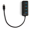 StarTech.com 4 Portu USB C centrmezgls - USB-C uz 4x USB 3.0 Type-A pieslēgvietas ar individuāliem ieslēgšanas/izslēgšanas slēdžiem - SuperSpeed 5Gbps USB 3.1/3.2 Gen 1 - USB kopnes barošana - Pārnēsājams - 25 cm pievienots kabelis