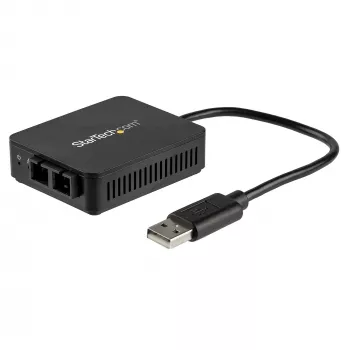StarTech.com USB uz optiskās šķiedras pārveidotājs - 100 Mb/s - USB 2.0 uz optiskās šķiedras tīkla adapteris - 100Base-FX SC sieviešu tipa dupleksais daudzmodu optiskās šķiedras/MMF saderīgs - 2 km - kompakts USB uz optiskās šķiedras LAN