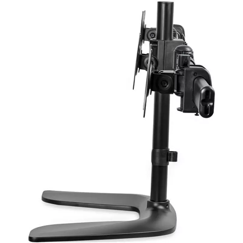 StarTech.com trīskāršo monitoru galda statīvs – regulējams, skavas stiprinājums, 24 kg, 33 cm (13 collas), 68,6 cm (27 collas), 100 x 100 mm, melns