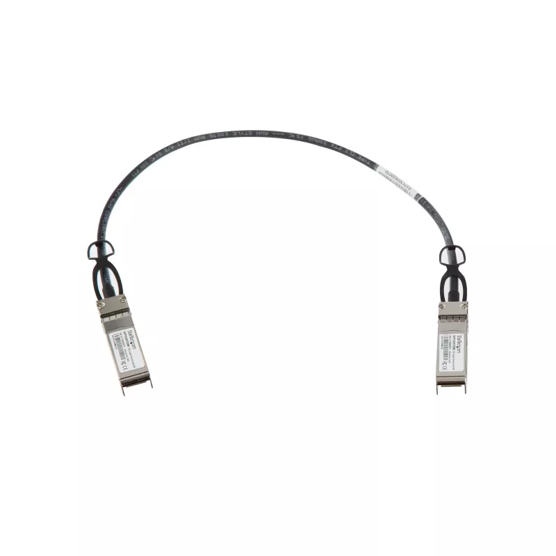 StarTech.com MSA nekodēts saderīgs 0,5m 10G SFP+ uz SFP+ tiešā pieslēguma sadalītāja kabelis Twinax - 10 GbE SFP+ vara DAC 10 Gbps zema patēriņa pasīvs raiduztvērēja modulis DAC