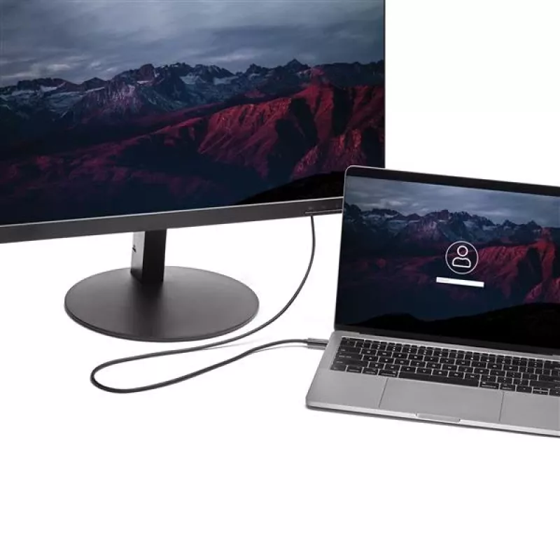 StarTech.com 6 pēdu (2 m) USB-C uz HDMI kabelis – 4K 60 Hz USB Type-C uz HDMI 2.0 video adaptera kabelis – Thunderbolt 3 saderīgs – klēpjdatora savienošanai ar HDMI monitoru/displeju – DP 1.2 Alt Mode HBR2 – melns