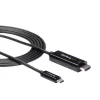 StarTech.com 6 pēdu (2 m) USB-C uz HDMI kabelis – 4K 60 Hz USB Type-C uz HDMI 2.0 video adaptera kabelis – Thunderbolt 3 saderīgs – klēpjdatora savienošanai ar HDMI monitoru/displeju – DP 1.2 Alt Mode HBR2 – melns