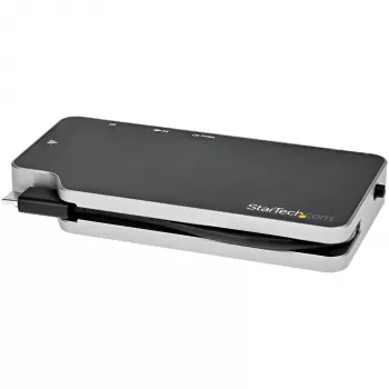StarTech.com USB-C daudzportu adapteris – USB-C uz 4K HDMI vai VGA video ar 100 W Power Delivery caurlaidi, 2 portu 10 Gbps USB centrmezgls, microSD, GbE – USB 3.1 Gen 2 Type-C mini/ceļojumu dokstacija