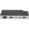 StarTech.com USB-C daudzportu adapteris – USB-C uz 4K HDMI vai VGA video ar 100 W Power Delivery caurlaidi, 2 portu 10 Gbps USB centrmezgls, microSD, GbE – USB 3.1 Gen 2 Type-C mini/ceļojumu dokstacija