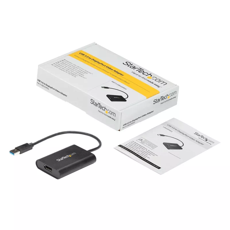 StarTech.com USB 3.0 to DisplayPort Adapter, USB DP Monitor Converter for Windows, 4K (no support for macOS/ChromeOS/Linux) - TAA