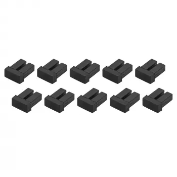 StarTech.com LC SFP putekļu aizsargi - 10 gab., LC, gumija, melns, tīkla slēdzis, 18 mm, 15 mm