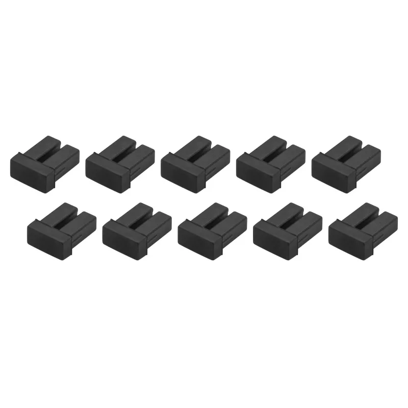 StarTech.com LC SFP putekļu aizsargi - 10 gab., LC, gumija, melns, tīkla slēdzis, 18 mm, 15 mm
