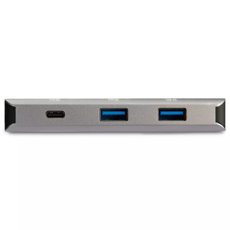 StarTech.com 3 pieslēgvietu USB-C centrmezgls ar Gigabit Ethernet RJ45 GbE pieslēgvietu – 2x USB-A, 1x USB-C – SuperSpeed 10Gbps USB 3.2 Gen 2 Type-C centrmezgla adapteris – ar USB kopnes barošanu – alumīnija – darbojas ar TB3