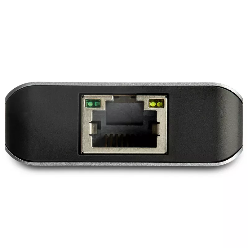 StarTech.com 3 pieslēgvietu USB-C centrmezgls ar Gigabit Ethernet RJ45 GbE pieslēgvietu – 2x USB-A, 1x USB-C – SuperSpeed 10Gbps USB 3.2 Gen 2 Type-C centrmezgla adapteris – ar USB kopnes barošanu – alumīnija – darbojas ar TB3