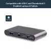 StarTech.com USB C dokstacija - 4K divu monitoru DisplayPort - mini klēpjdatora dokstacija - 100 W jaudas piegāde caurlaide - GbE, 2 portu USB-A centrmezgls - USB Type-C vairāku pieslēgvietu adapteris - 1 m kabelis