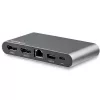 StarTech.com USB C dokstacija - 4K divu monitoru DisplayPort - mini klēpjdatora dokstacija - 100 W jaudas piegāde caurlaide - GbE, 2 portu USB-A centrmezgls - USB Type-C vairāku pieslēgvietu adapteris - 1 m kabelis
