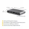 StarTech.com USB C dokstacija - 4K divu monitoru DisplayPort - mini klēpjdatora dokstacija - 100 W jaudas piegāde caurlaide - GbE, 2 portu USB-A centrmezgls - USB Type-C vairāku pieslēgvietu adapteris - 1 m kabelis
