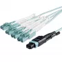 StarTech.com 10m (30 pēdas) MTP(F)/PC uz 4x LC/PC Duplex Breakout OM3 daudzmodu optiskās šķiedras kabelis, OFNP Plenum, 40G tīkli, zemi ievades zudumi - optiskās šķiedras džempera vads