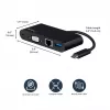 StarTech.com USB C daudzfunkciju adapteris - Mini USB-C dokstacija ar vienu VGA 1080p video monitoru - 60 W strāvas padeves caurlaide - USB 3.1 Gen 1 Type-A 5 Gbps, Gigabit Ethernet - Dokstacija