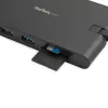 StarTech.com USB C daudzportu adapteris - USB Type-C mini dokstacija ar HDMI 4K vai VGA 1080p video - 100 W Power Delivery caurlaide, 3 portu USB 3.0 centrmezgls, GbE, SD un MicroSD - portatīvā klēpjdatora ceļojumu dokstacija