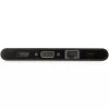 StarTech.com USB C daudzportu adapteris - USB Type-C mini dokstacija ar HDMI 4K vai VGA 1080p video - 100 W Power Delivery caurlaide, 3 portu USB 3.0 centrmezgls, GbE, SD un MicroSD - portatīvā klēpjdatora ceļojumu dokstacija