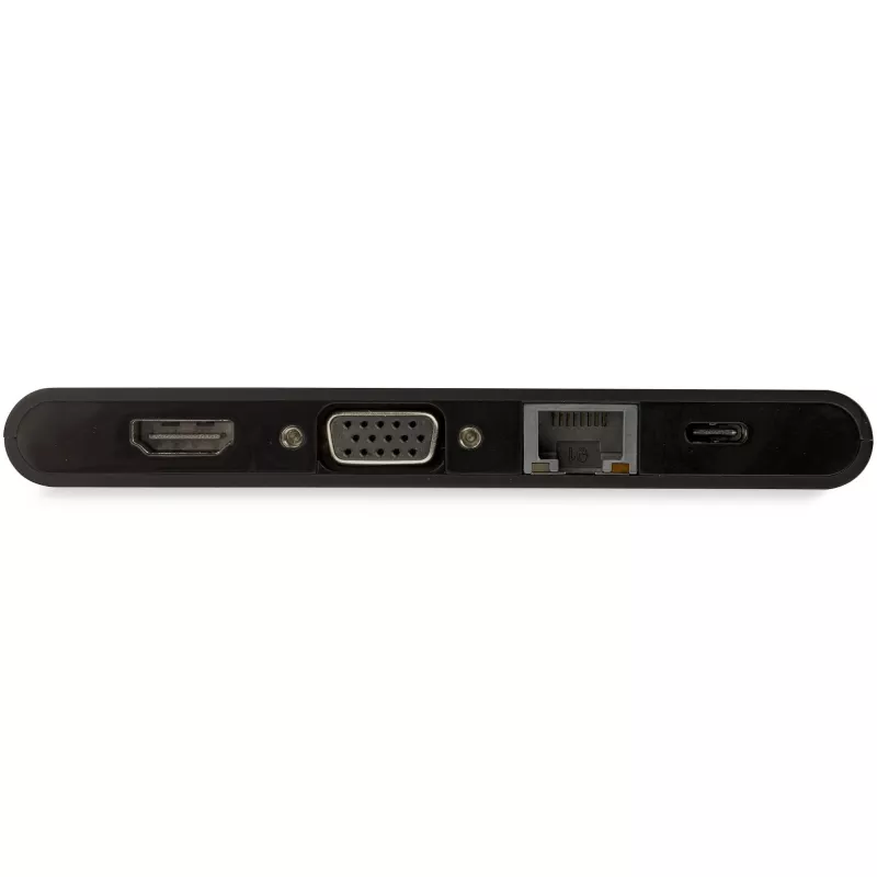 StarTech.com USB C daudzportu adapteris - USB Type-C mini dokstacija ar HDMI 4K vai VGA 1080p video - 100 W Power Delivery caurlaide, 3 portu USB 3.0 centrmezgls, GbE, SD un MicroSD - portatīvā klēpjdatora ceļojumu dokstacija