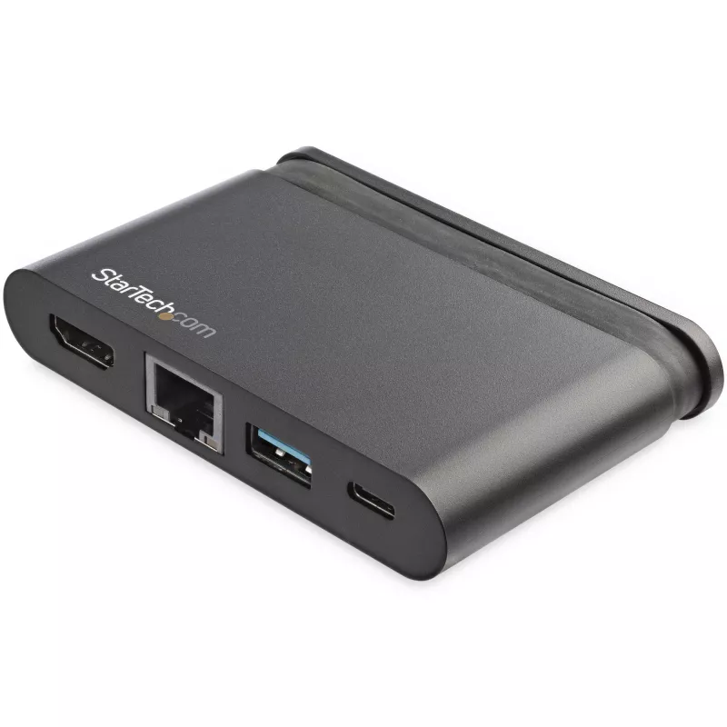 StarTech.com USB C daudzportu adapteris - pārnēsājama USB-C dokstacija ar 4K HDMI - 100 W PD 3.0 caurlaides funkcija, 1x USB-A, 1x USB-C, GbE - Thunderbolt 3 un USB Type-C klēpjdatora ceļojumu dokstacija - Mac un Windows