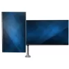 StarTech.com galda stiprinājuma divu monitoru svira – augstākās klases regulējama monitora svira – līdz 30” VESA stiprinājuma displejiem – augstuma regulēšanas monitora stiprinājums – pagriešana/noliekšana/sagrozīšana – spailes/cauruma stiprinājums – sudraba krāsā
