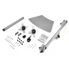 StarTech.com Dual Monitor Stand - Ergonomisks brīvi stāvošs dubulto monitoru galda statīvs diviem 24 collu VESA stiprinājuma displejiem - sinhronizējama augstuma regulēšana - dubulto monitoru staba stiprinājums - sudraba krāsā