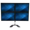 StarTech.com galda četru monitoru statīvs – ergonomisks VESA 4 monitoru rokturis (2x2) līdz 32 collām – brīvi stāvošs, universāls staba stiprinājums – regulējams augstums/sasvēršana/pagriešana/rotācija – sudrabains
