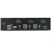 StarTech.com 2 portu DisplayPort KVM slēdzis - 4K 60Hz - viens displejs - dubultportu UHD DP 1.2 USB KVM slēdzis ar integrētu USB 3.0 centrmezglu un audio - Dell HP Apple Lenovo - TAA atbilstīgs