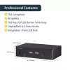 StarTech.com 2 portu DisplayPort KVM slēdzis - 4K 60Hz - viens displejs - dubultportu UHD DP 1.2 USB KVM slēdzis ar integrētu USB 3.0 centrmezglu un audio - Dell HP Apple Lenovo - TAA atbilstīgs