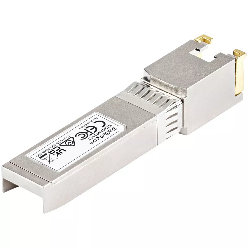 StarTech.com HPE 813874-B21 Saderīga SFP+ Module - 10GBASE-T - SFP to RJ45 Cat6/Cat5e - 10GE Gigabit Ethernet SFP+ - RJ-45 30m - HPE BladeSystem, c-Class