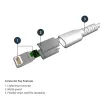 StarTech.com 2 m izturīgs balts USB-A uz Lightning kabelis - lieljaudas izturīgs aramīda šķiedras USB Type A uz Lightning lādēšanas/sinhronizācijas barošanas vads - Apple MFi sertificēts iPad/iPhone 12