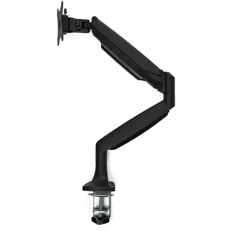 StarTech.com galda stiprinājuma monitora plecs - lieljaudas ergonomisks VESA monitora plecs - viens 9 kg displejs - pilna kustība, augstumā regulējams, šarnīrveida - alumīnijs - C-skava/caurums - melns